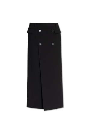 Skirt with decorative buttons