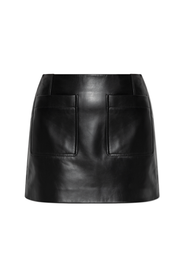 Leather skirt with pockets od Bottega Veneta