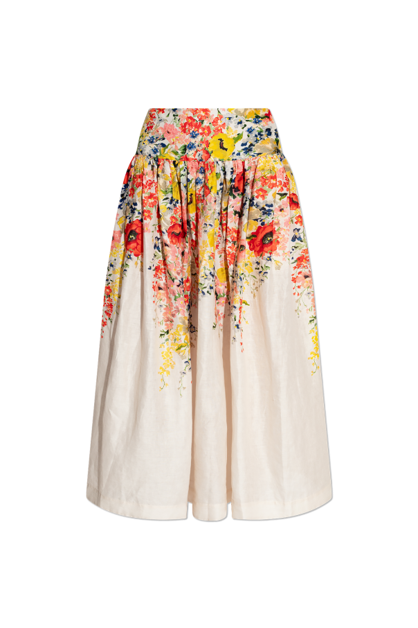 Skirt with floral motif od Zimmermann