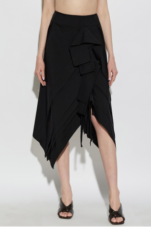 Bottega Veneta Falda de lana de corte asimétrico