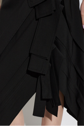Bottega Veneta Falda de lana de corte asimétrico
