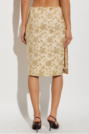 Saint Laurent Wool skirt with floral motif