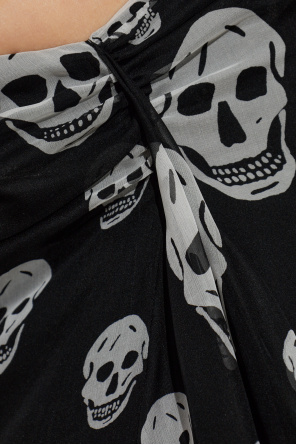 Alexander McQueen Silk skirt with monogram