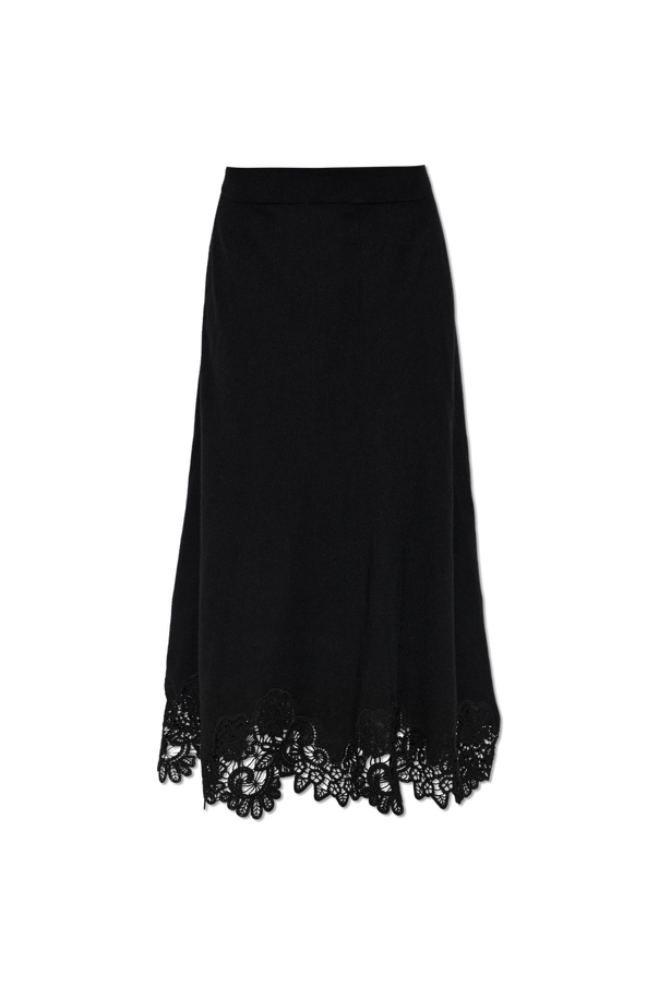 Wool skirt with crochet trim od Zimmermann