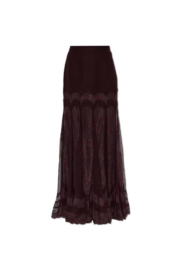 Silk skirt with lace inserts od Zimmermann