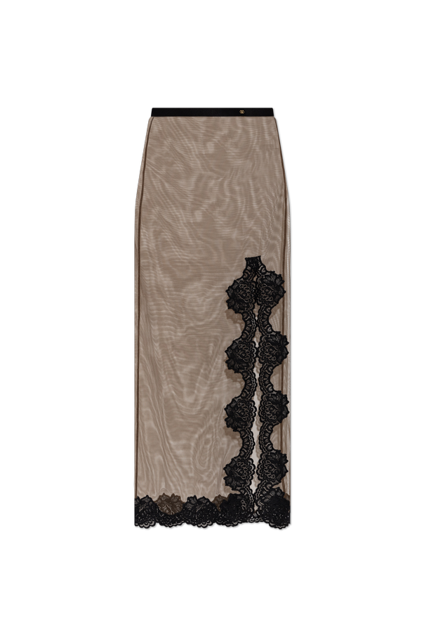 Transparent skirt with lace trim od Valentino Garavani