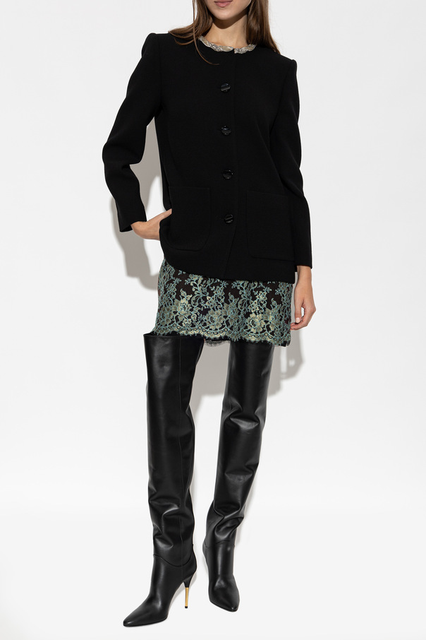 Valentino Garavani Lace skirt with lurex thread
