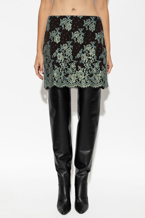 Valentino Garavani Lace skirt with lurex thread