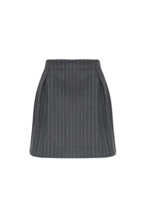 Wool pinstripe skirt