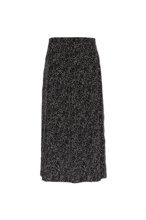 Pleated silk skirt