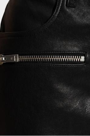 Anine Bing Leather skirt ‘Steel’