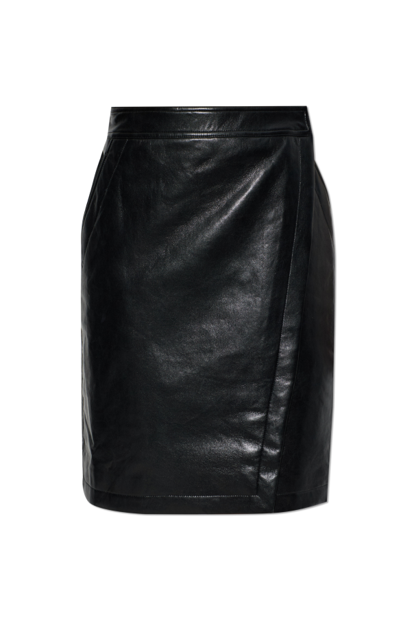 Skirt with leather trim od Anine Bing
