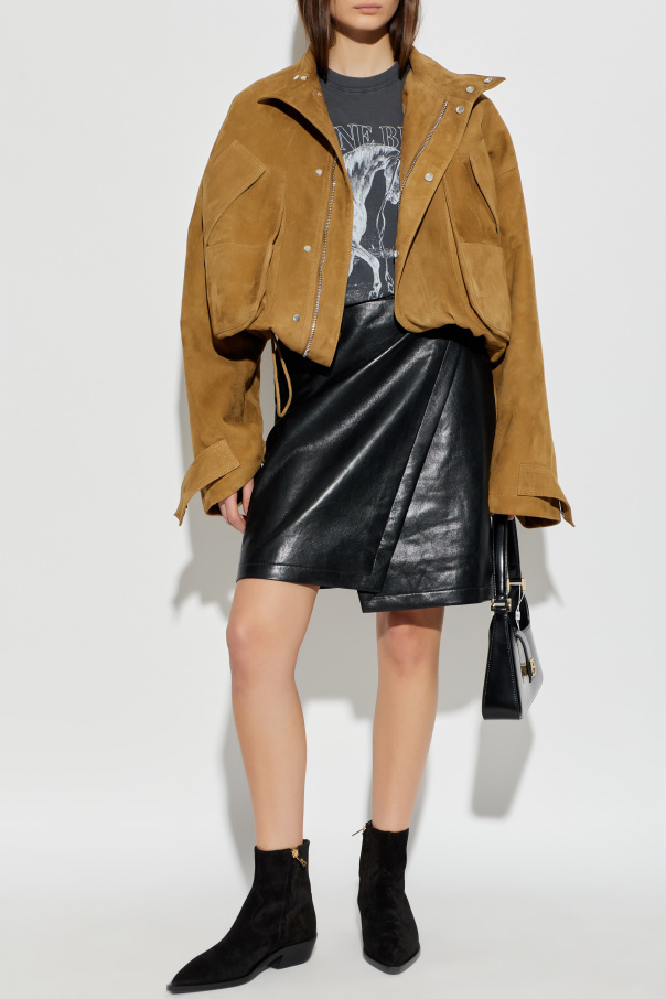 Anine Bing Rock mit Lederbesatz