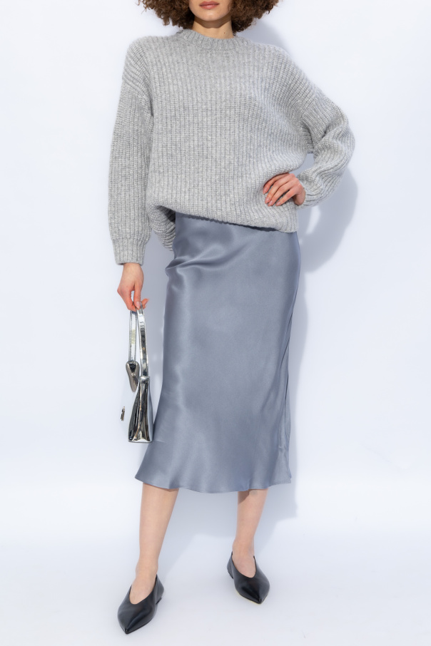 Anine Bing ‘Bar’ silk skirt