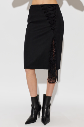 Alexander McQueen Skirt with lace insert