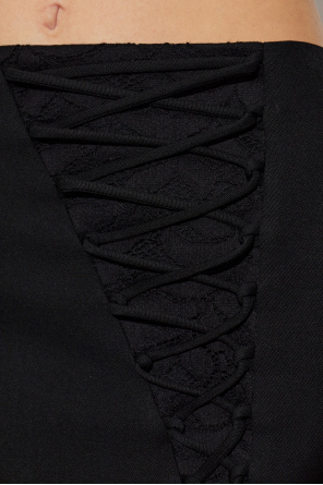 Alexander McQueen Skirt with lace insert