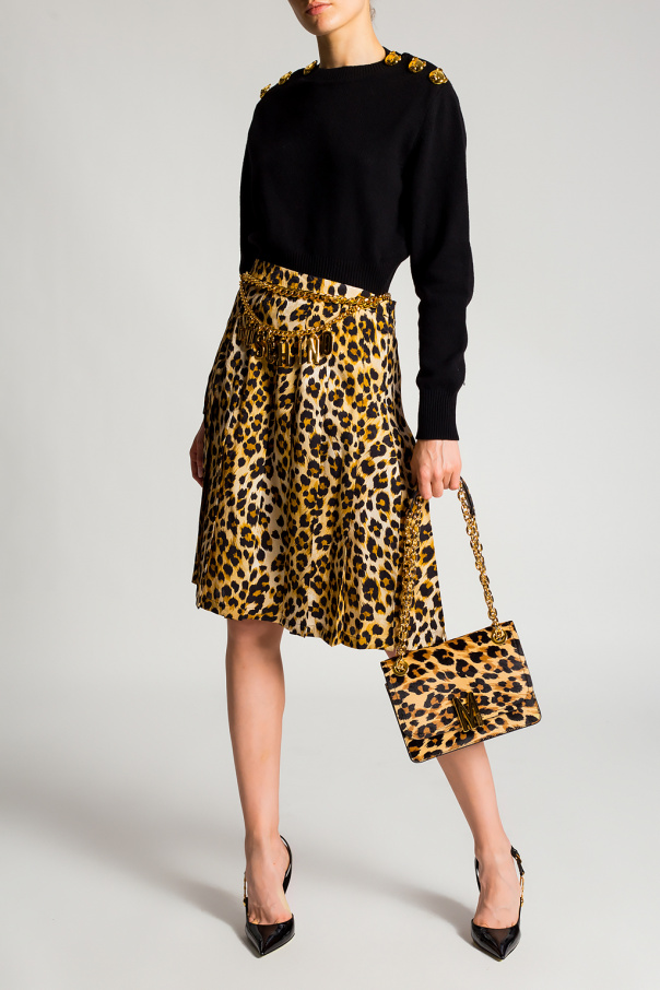 Moschino Leopard-printed skirt