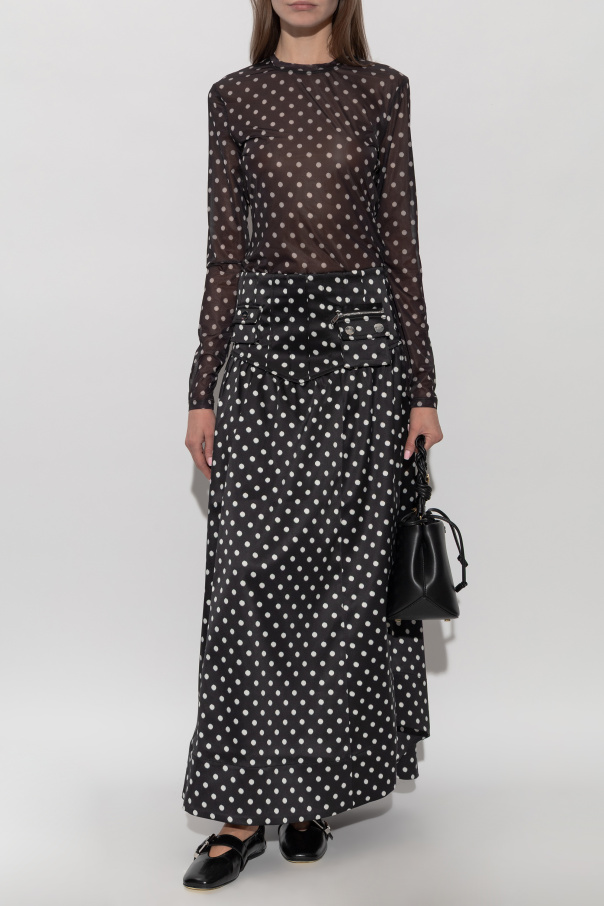 Ganni Polka dot patterned skirt