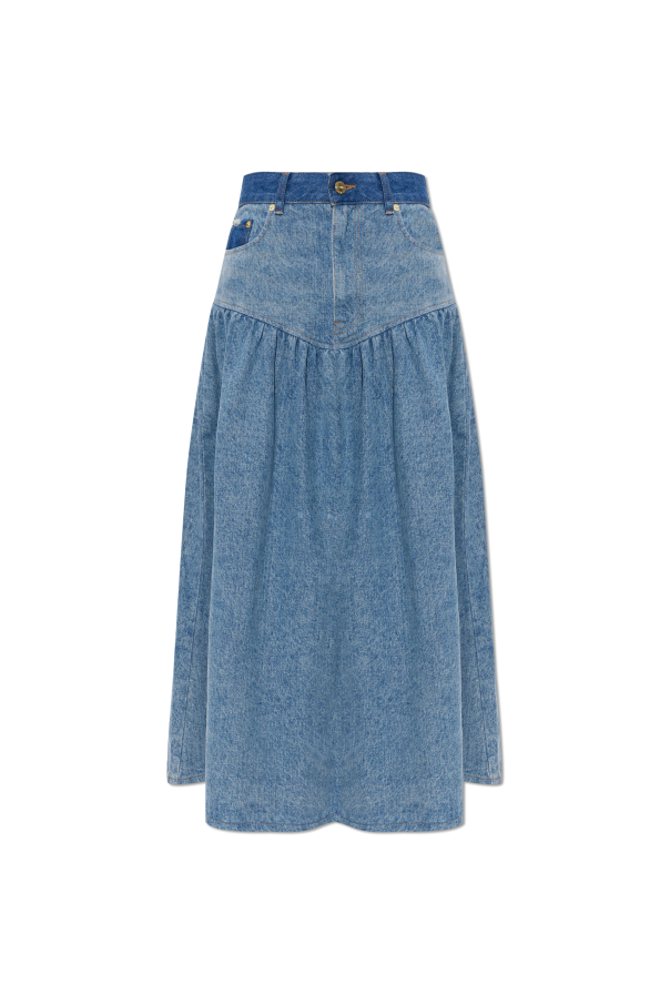 Denim skirt with a vintage effect od Ganni