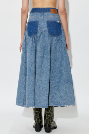 Ganni Denim skirt with a vintage effect