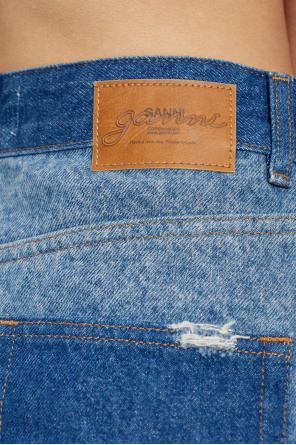 Ganni Denim skirt with a vintage effect