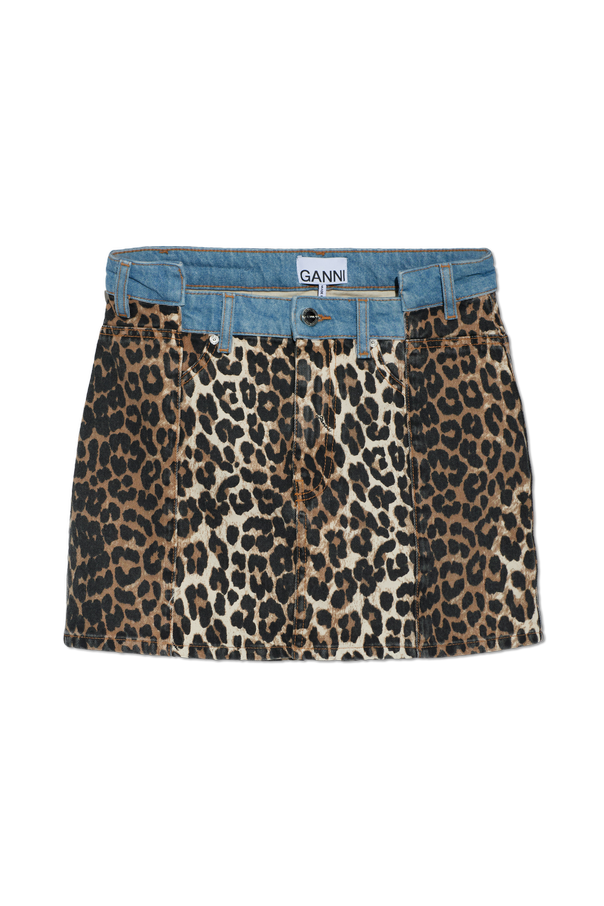 Denim Skirt with Floral Motif od Ganni