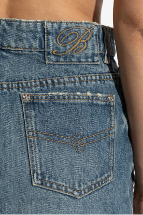 Blumarine Jeansrock mit "Vintage"-Effekt