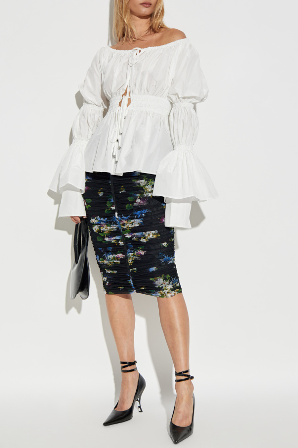 Blumarine Floral motif skirt