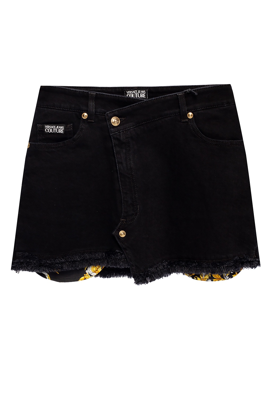 Versace Jeans Couture Raw edge denim skirt