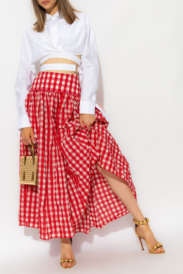 Alaïa Checked skirt