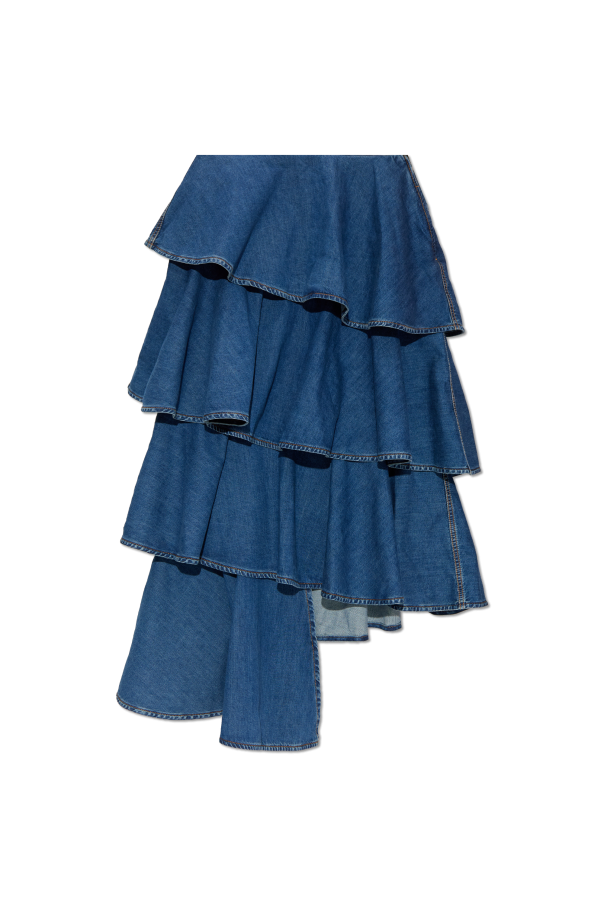 Denim skirt with ruffles od Alaïa