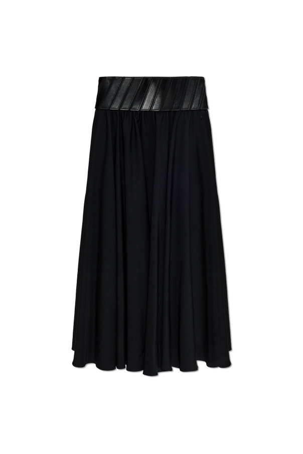 Skirt with leather inserts at the waist od Alaïa