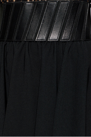 Alaïa Skirt with leather inserts at the waist
