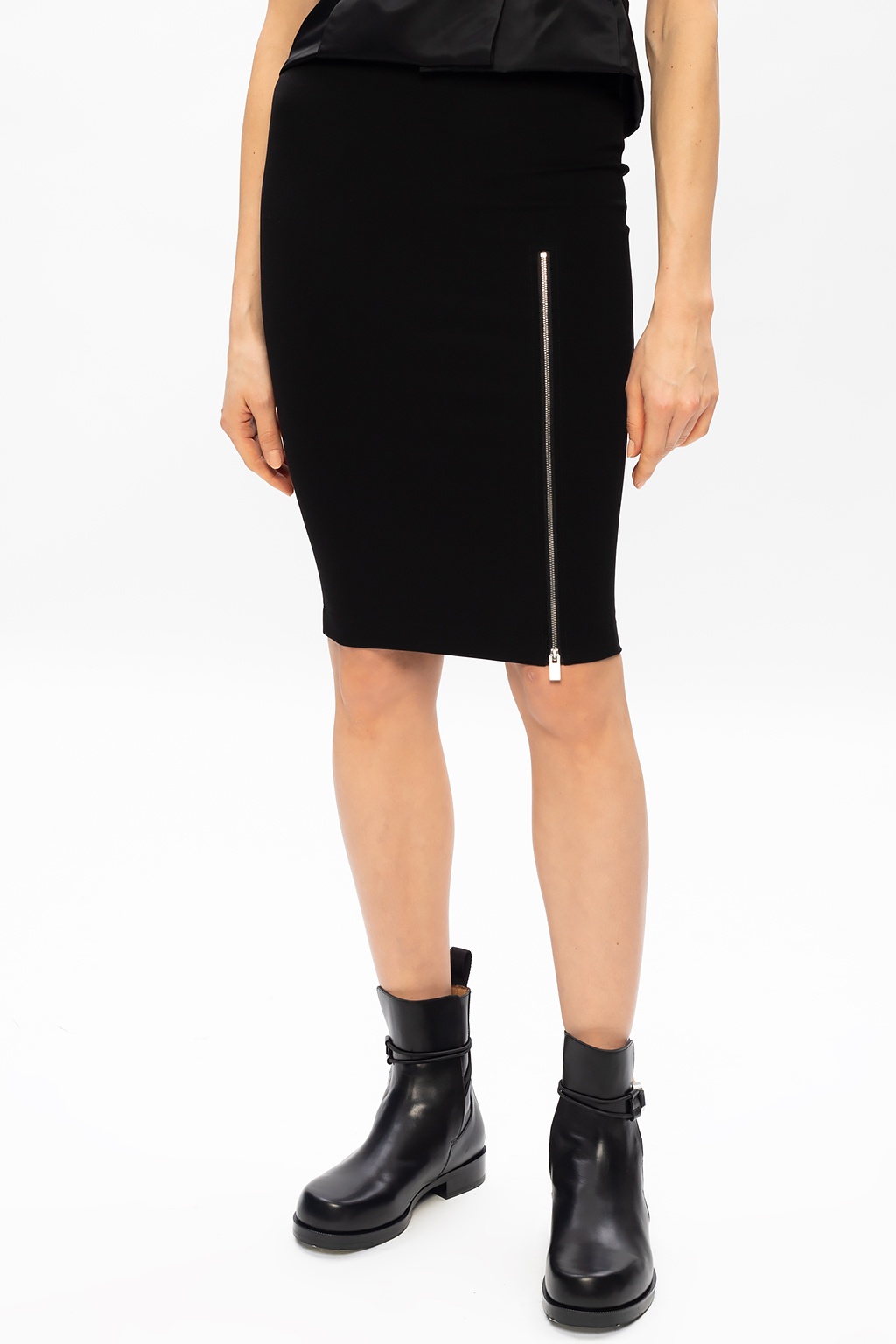 1017 ALYX 9SM Black skirt with a decorative zip in silver-tone from 1017 ALYX 9SM