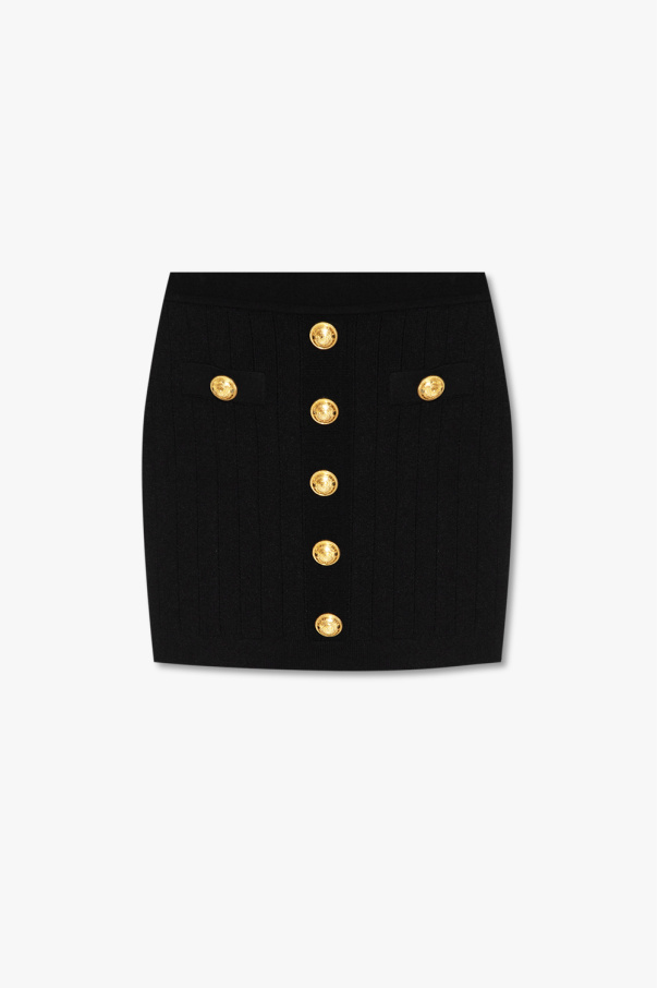 balmain Noir Knit skirt