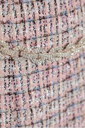 Self-Portrait Tweedowa spódnica z zakładkami