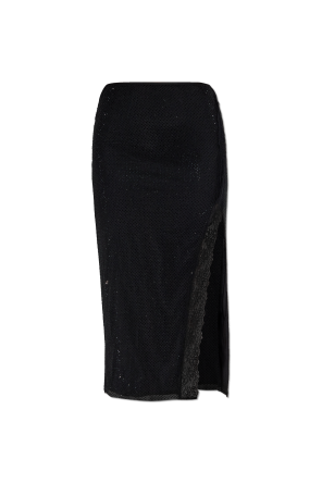 Skirt with shimmering appliqués