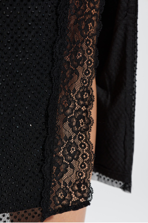 Self-Portrait Skirt with shimmering appliqués