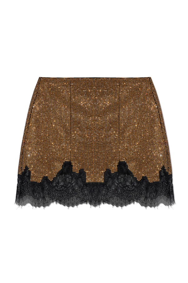 Skirt with shimmering crystals od Self-Portrait