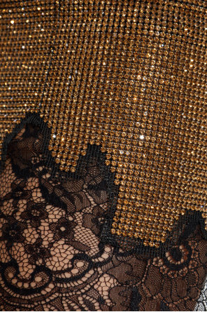 Self-Portrait Rock mit glänzenden Kristallen