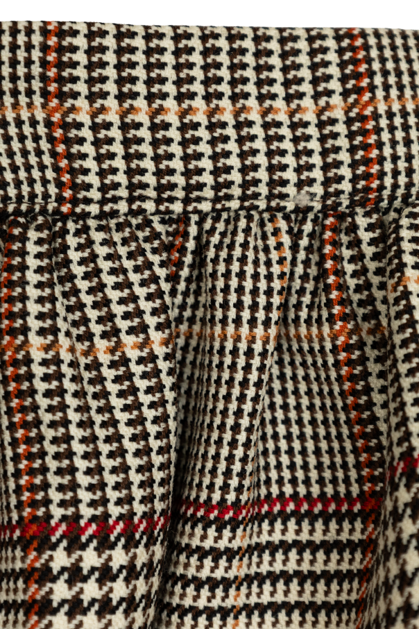 Self-Portrait Kids Plaid pattern skirt