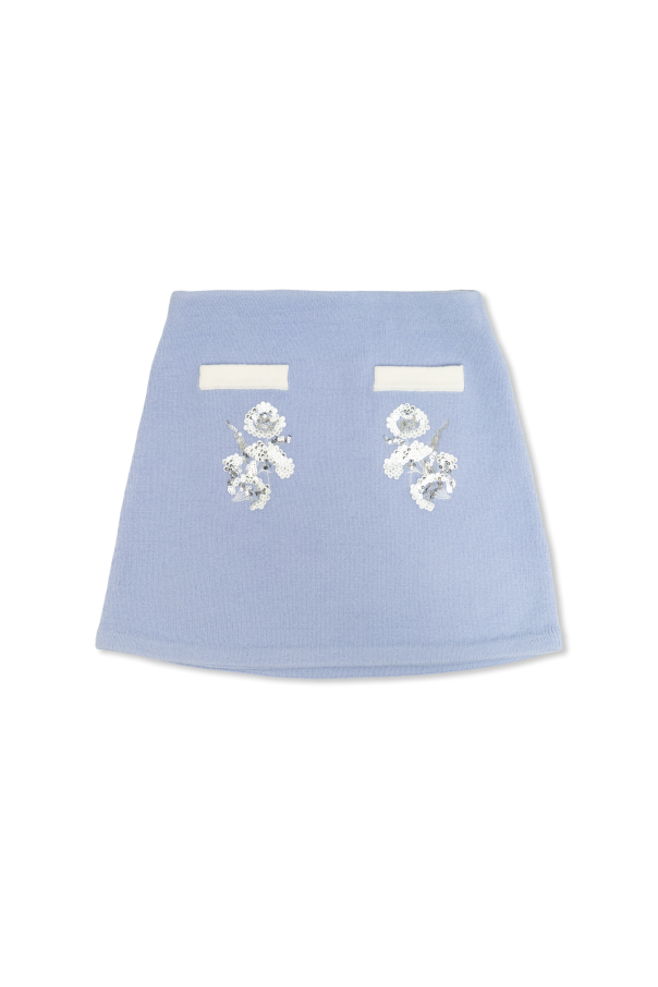 Skirt with shimmering appliqués od Self-Portrait Kids