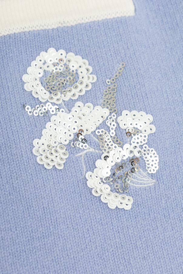 Self-Portrait Kids Falda con aplicaciones brillantes