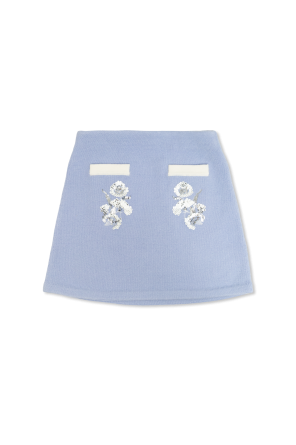 Falda con aplicaciones brillantes