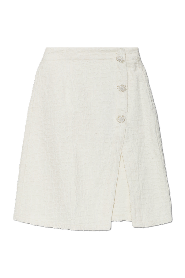 Cotton skirt with a slit od Self-Portrait