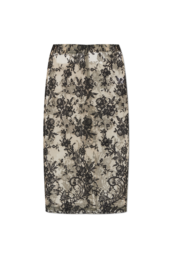 Lace midi skirt with back slit od The Mannei