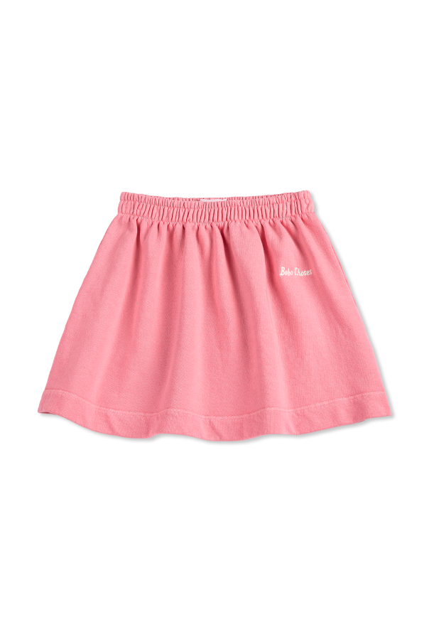 Cotton skirt with embroidered logo od Bobo Choses