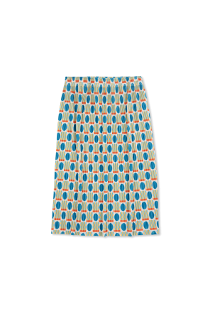 Plissierter Rock mit Print