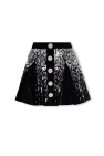 Balmain Velour skirt with sequins