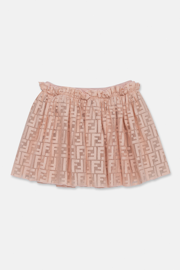 fendi print Kids Monogrammed skirt